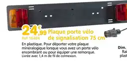 Provence Outillage Plaque porte vélo de signalisation 75 cm offre