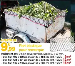 Provence Outillage Filet élastique pour remorque offre