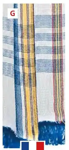 Provence Outillage Rideau marseillais tissé 200 g/m² Rayé bleu offre
