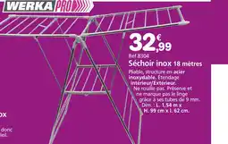 Provence Outillage WERKA PRO Séchoir inox 18 mètres offre