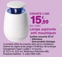 Provence Outillage Lampe aspirante anti moustiques offre