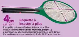 Provence Outillage Raquette à insectes à piles offre