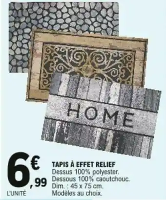 E.Leclerc Tapis à effet relief offre