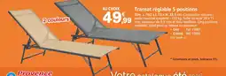 Provence Outillage Transat réglable 5 positions offre