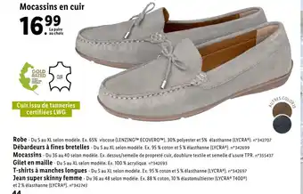 Lidl Mocassins en cuir offre