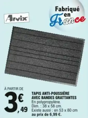 E.Leclerc Tapis anti-poussière avec bandes grattantes offre