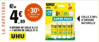 E.Leclerc 9 Bâtons de colle offre