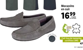 Lidl Mocassins en cuir offre