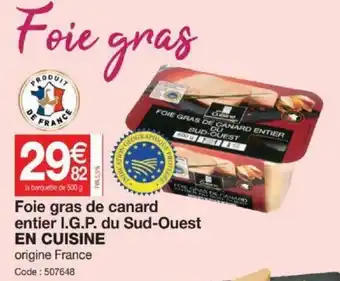 Promocash Foie gras de canard offre