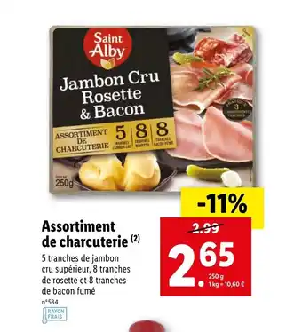 Lidl Assortiment de charcuterie offre