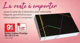Promocash Boîtes traiteur prestige offre