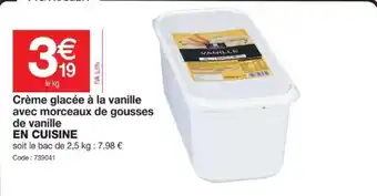 Promocash Crème glacée à la vanille avec morceaux de gousses de vanille offre