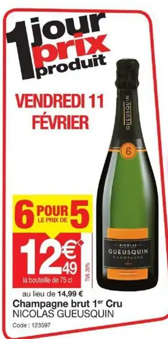Promocash Champagne Brut 1 Cru offre