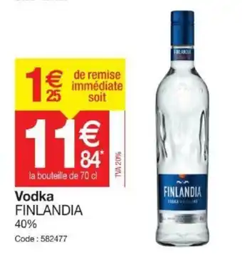 Promocash Vodka Finlandia offre