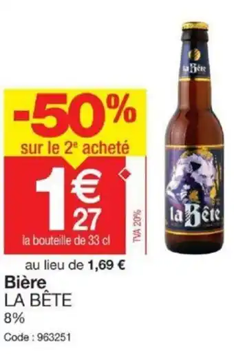 Promocash Bière La Bête offre