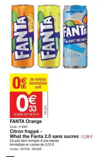 Promocash Fanta Orange offre