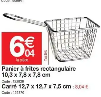 Promocash Panier à Frites Rectangulaire offre