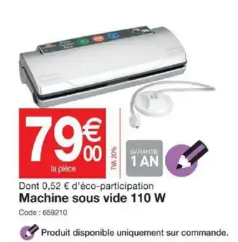 Promocash Machine Sous Vide 110w offre