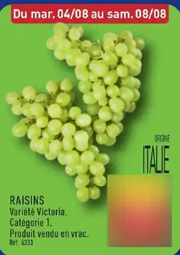 ALDI RAISINS Variété Victoria offre
