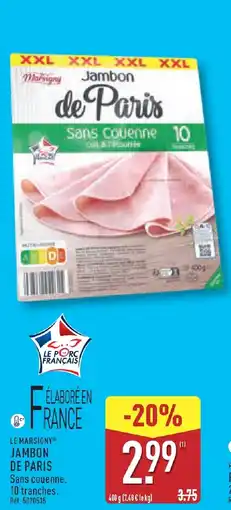 ALDI LE MARSIGNY Jambon de Paris offre