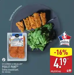 ALDI ST-CLÉMENT LE VOLAILLER POULET PANÉ offre