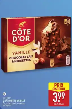 ALDI CÔTE D'OR BÂTONNETS VANILLE offre