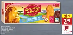 ALDI Merveilles du Monde Biscuits animaux nappés offre
