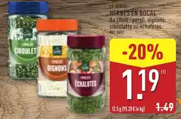 ALDI LE GUSTO HERBES EN BOCAL offre