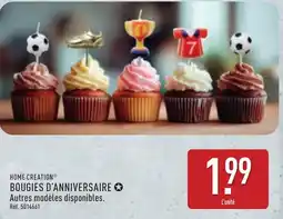 ALDI HOME CREATION BOUGIES D'ANNIVERSAIRE offre