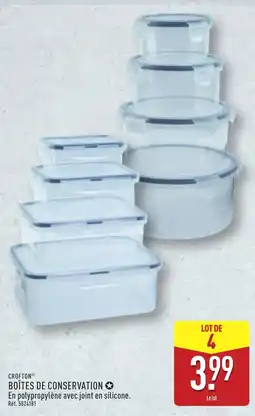 ALDI CROFTON BOÎTES DE CONSERVATION offre