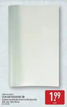 ALDI HOME CREATION FILM ANTIDÉRAPANT offre