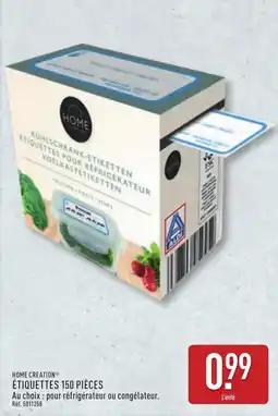 ALDI HOME CREATION ÉTIQUETTES offre