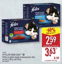 ALDI FELIX EFFILLÉS POUR CHAT offre