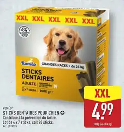 ALDI ROMÉO STICKS DENTAIRES POUR CHIEN offre