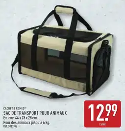 ALDI CACHET & ROMEO SAC DE TRANSPORT POUR ANIMAUX offre
