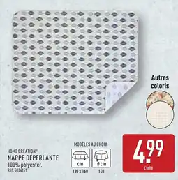 ALDI HOME CREATION NAPPE DÉPERLANTE offre
