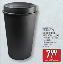 ALDI HOME CREATION Poubelle ou support pour sacs poubelle offre