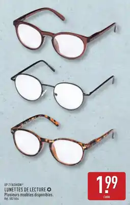 ALDI UP 2 FASHION LUNETTES DE LECTURE offre