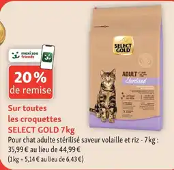 Maxi Zoo SELECT GOLD croquettes offre