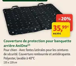Maxi Zoo AniOne Couverture de protection pour banquette arrière offre