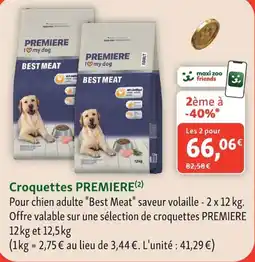 Maxi Zoo PREMIERE Croquettes offre