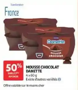 Auchan Danette Mousse chocolat offre