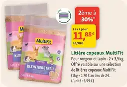 Maxi Zoo MultiFit Litière copeaux offre