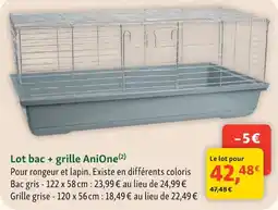 Maxi Zoo AniOne Lot bac + grille offre
