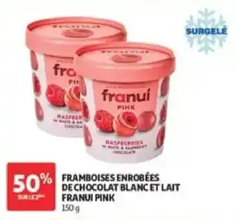 Franui FRAMBOISES ENROBÉES DE CHOCOLAT BLANC ET LAIT