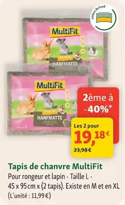 Maxi Zoo MultiFit Tapis de chanvre offre