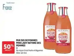 Auchan NATURE Pur jus de pommes Pink Lady offre