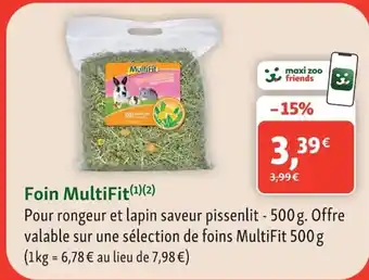 Maxi Zoo MultiFit Foin offre
