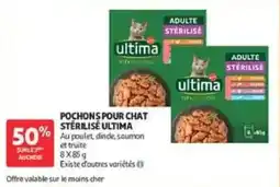 Auchan Ultima Pochons pour chat offre