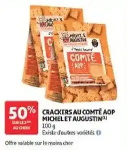 Auchan Michel et augustin crackers au comté aop offre